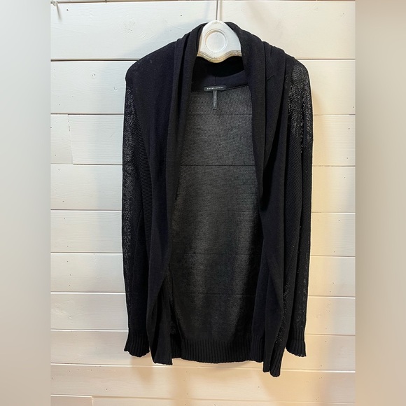 SARAH PACINI – Black Open-Front Knit Cardigan – One Size - Picture 12 of 16